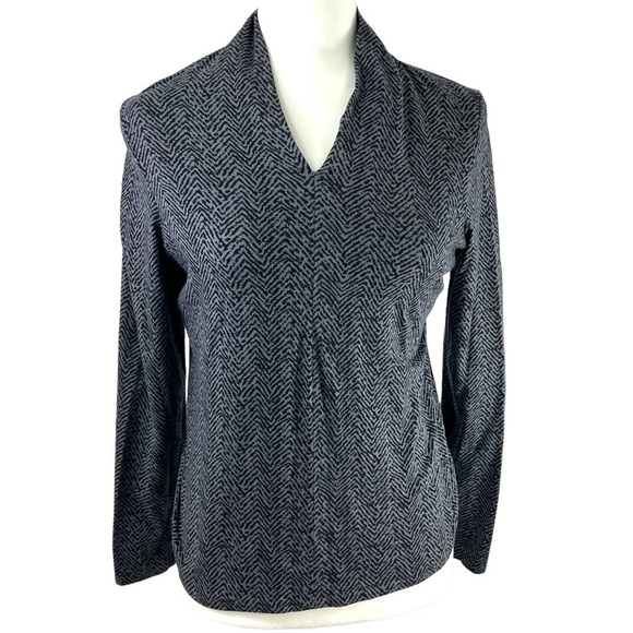 Talbots Petites Size LP Long Sleeved Animal Print Blouse - Picture 1 of 11